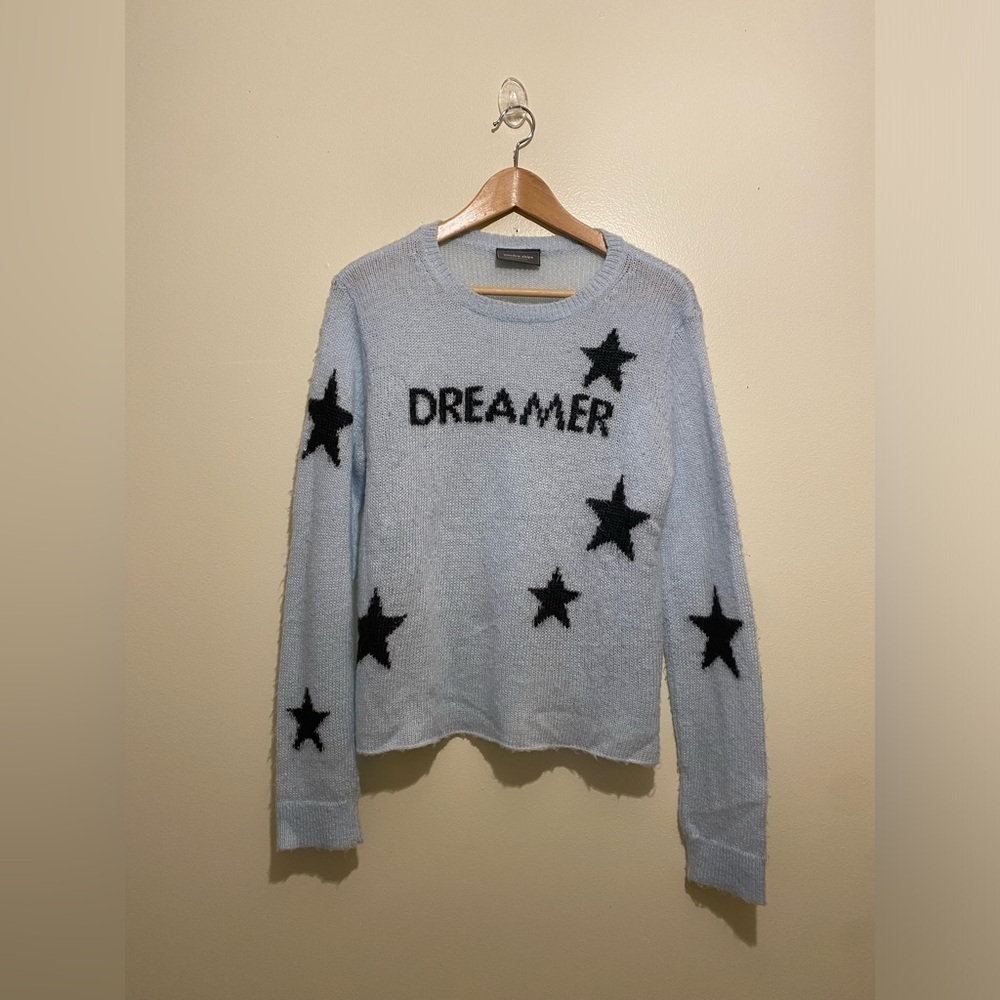 Wooden Ships Light Blue Knit DREAMER Sweater. Size S/M